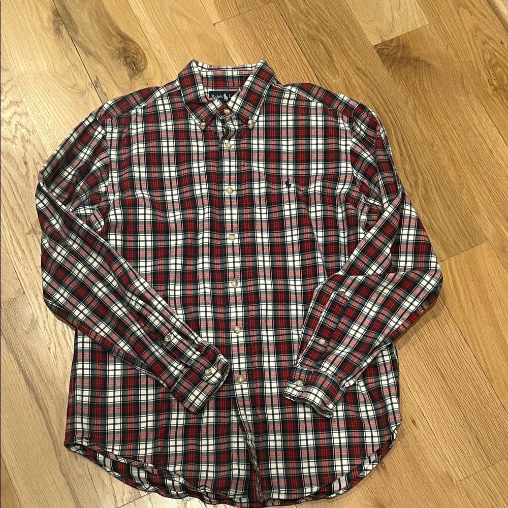 Men’s Ralph Lauren Classic Red and White Checkered Shirt